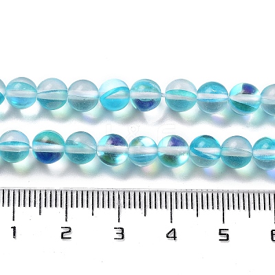 Synthetic Moonstone Beads Strands G-P528-J01-17-1