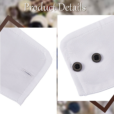 Removable Cotton Wrist Cuffs with Resin Button AJEW-WH20077-020A-1