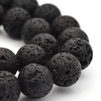 Dyed Lava Rock Round Beads Strands G-J276-13-12mm-1
