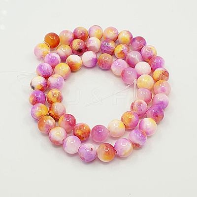 Natural Persian Jade Beads Strands G-D434-6mm-23-1