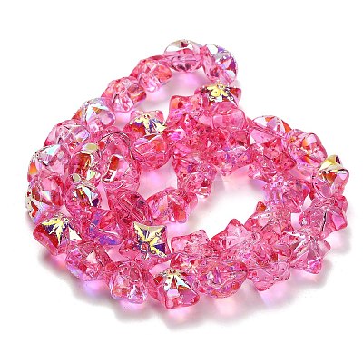 Electroplate Baking Paint Glass Beads Strands EGLA-K061-12A-AB10-1