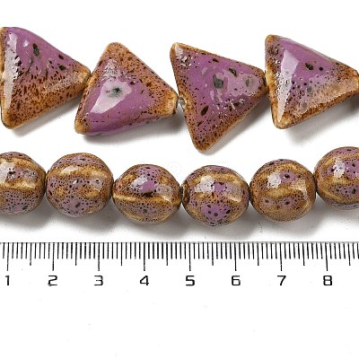 Handmade Porcelain Beads Strands PORC-B002-19G-1