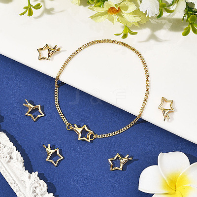 6Pcs Brass Lobster Claw Clasps KK-SC0007-16-1