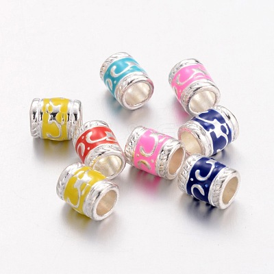 Enamel Alloy European Beads EA8640-S-1