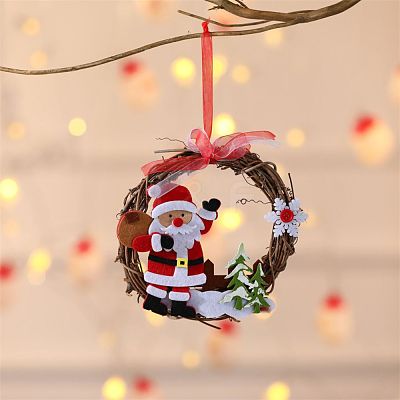 Circle Shape Rattan Vine Branch Wreath Hoop LS-DIY-B022-01E-1