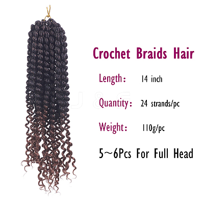 Spring Twist Ombre Colors Crochet Braids Hair OHAR-G005-25-1
