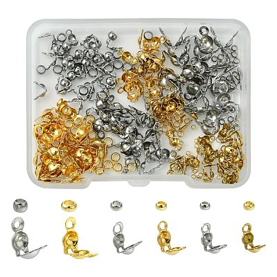 304 Stainless Steel Spacer Beads & Bead Tips Set STAS-CJ0002-55-1