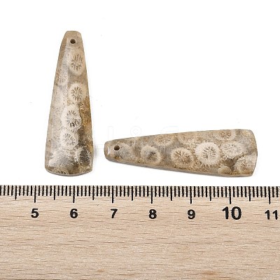 Natural Fossil Coral Pendants G-B187-01C-03-1
