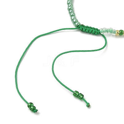 Glass Seed Braided Bead Bracelets BJEW-JB09610-1