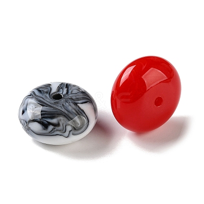Two-tone Opaque Acrylic Beads AC-CBAA26B-18-1