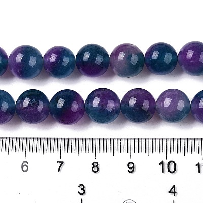 Dyed Natural White Jade Beads Strands G-T138-10mm-210-20-1