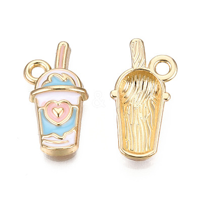 Eco-Friendly Zinc Alloy Milkshake Pendants ENAM-R051-16-02G-NR-1