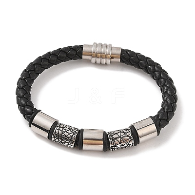 Braided Microfiber Leather Cord Bracelets BJEW-B096-18B-1