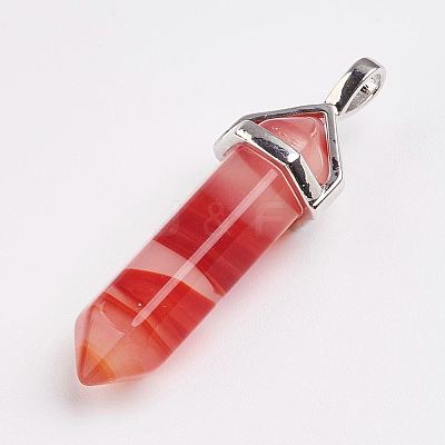Glass Pointed Pendants G-E364-A02-1