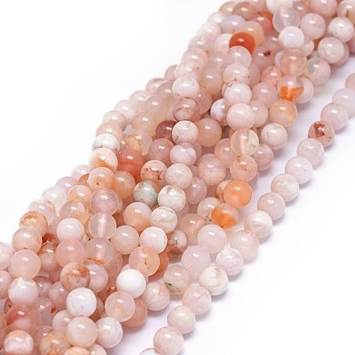 Natural Cherry Blossom Agate Beads Strands G-I249-B01-01-1