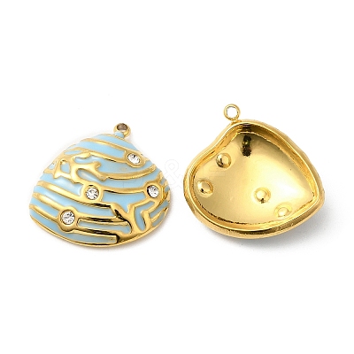 304 Stainless Steel Rhinestone Pendants STAS-A084-17G-02-1