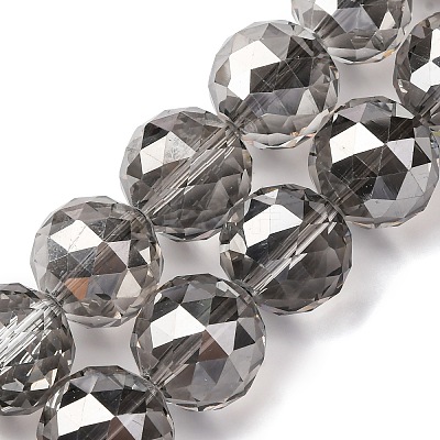 Transparent Electroplate Glass Beads Strands EGLA-N002-34G-F02-1