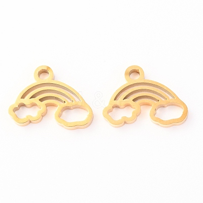 304 Stainless Steel Charms STAS-O142-69G-1