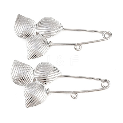 Trillium 304 Stainless Steel Safety Pins Brooch Findings SA-CBA098D-14C-P01-1