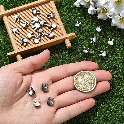 5Pcs Natural Black Lip Shell Beads SHEL-YW0001-22-1
