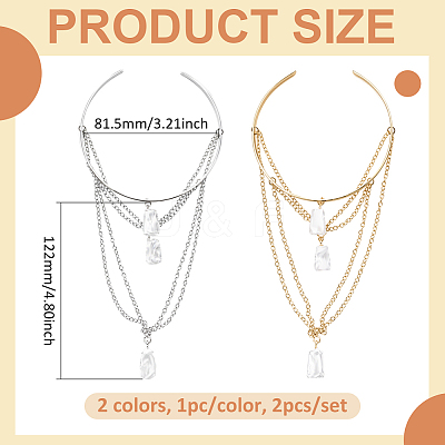2Pcs 2 Colors Iron Upper Arm Cuff Bangles for Women AJEW-HY0002-62-1