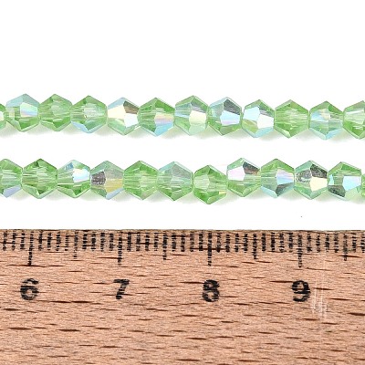 AB Color Plated Transparent Glass Beads Strands GLAA-G127-01-02K-1