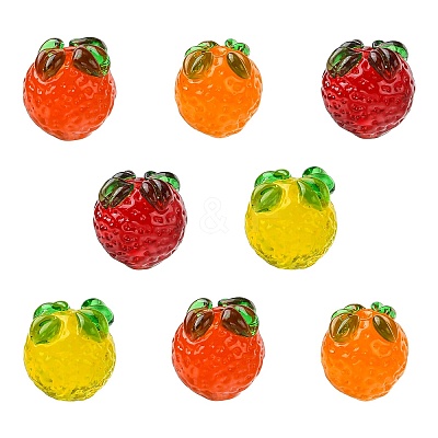 8Pcs 4 Colors Handmade Lampwork Beads LAMP-CJ0002-71-1