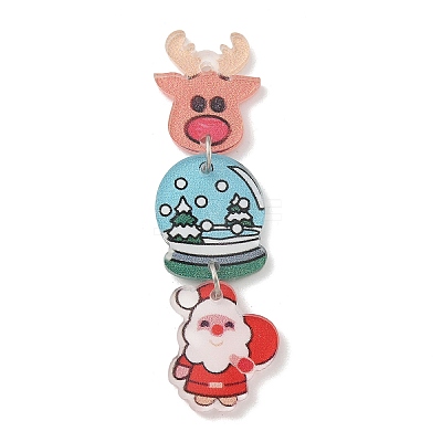 Christmas Printed Acrylic Big Pendants MACR-F086-03B-1