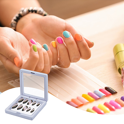 Square Plastic Jewelry Presentation Boxes LS-CON-WH0097-04-1