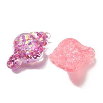 Transparent Marine Organism Resin Cabochons RESI-H035-05C-1