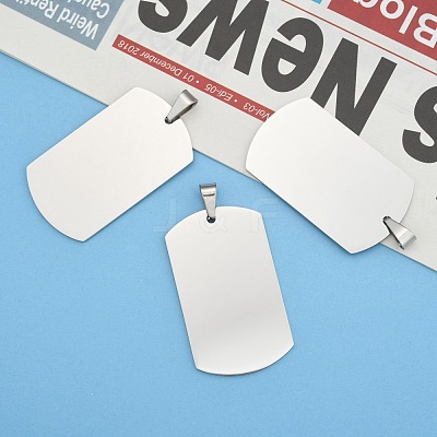 Tarnish Resistant 201 Stainless Steel Stamping Blank Tag Pendants STAS-O044-P122-1