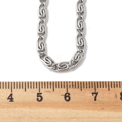 Tarnish Resistant 304 Stainless Steel Lumachina Chain Necklaces LS-NJEW-P226-08P-01-1
