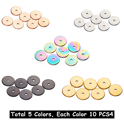 PVD Vacuum Plating 304 Stainless Steel Spacer Beads STAS-UN0008-41-1