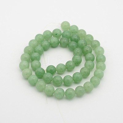 Natural Green Aventurine Round Bead Strands G-P070-37-10mm-1