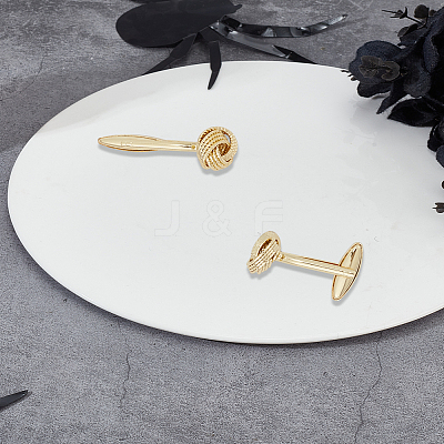 1 Pair Brass Cufflinks BUTT-LP0002-04G-1