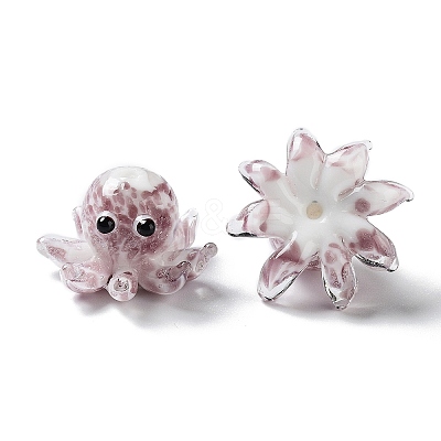 Handmade Bumpy Lampwork Beads Strands LAMP-N021-37E-01-1