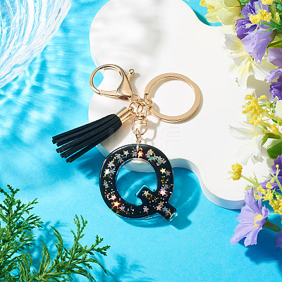 1Pc Resin Letter Keychains KEYC-TADJ0001-09Q-1