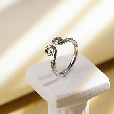 Adjustable 304 Stainless Steel Cuff Open Rings XC9845-2-1