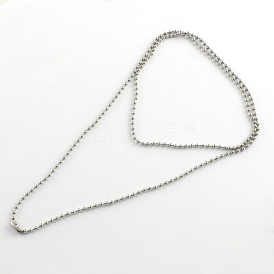 Tarnish Resistant 304 Stainless Steel Ball Chain Necklace Making NJEW-R225-06-1