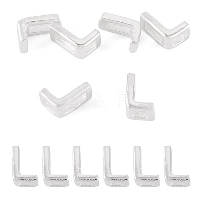 6Pcs 925 Sterling Silver Hollow Initial Beads STER-TA0001-53L-1