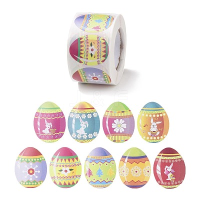 9 Patterns Easter Theme Self Adhesive Paper Sticker Rolls DIY-C060-02A-1