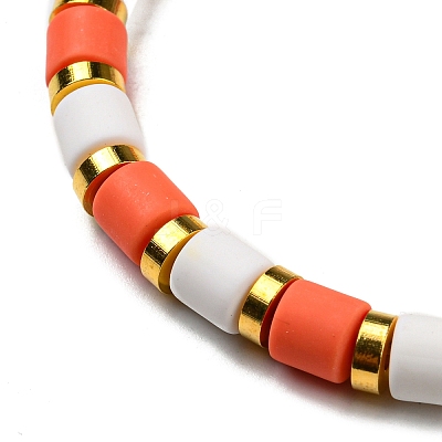 7Pcs 7 Style Polymer Clay Heishi Surfer Stretch Bracelets Set BJEW-SW00088-02-1