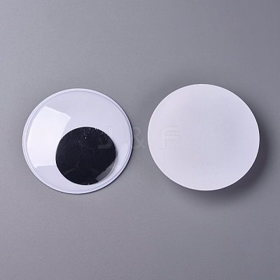 Black & White Wiggle Googly Eyes Cabochons DIY-WH0156-90B-1