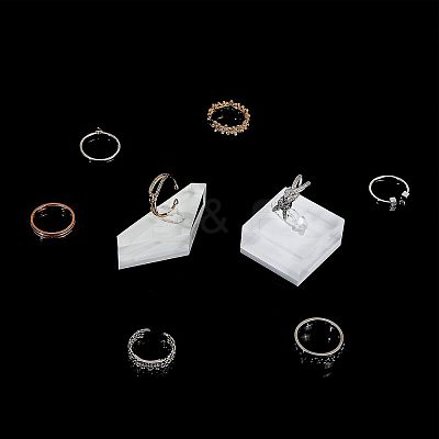 2 Pcs 2 Styles Acrylic Ring Displays RDIS-FG0001-13-1