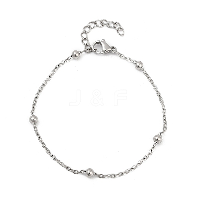 304 Stainless Steel Satellite Chains Bracelet for Women BJEW-E111-08P-A-1