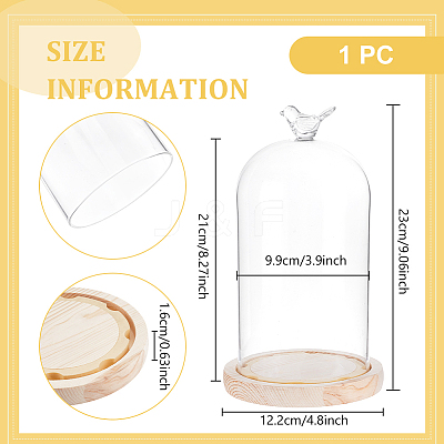Glass Dome Cover DIY-WH0504-317C-1