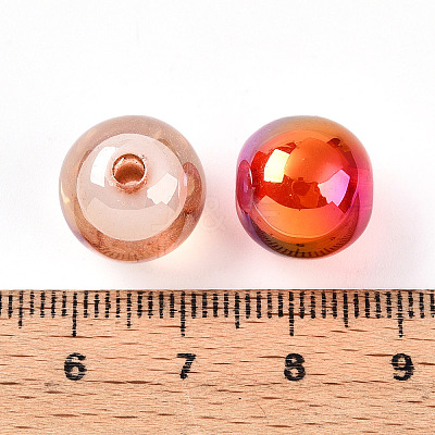 Opaque UV Plating Acrylic Beads OACR-I015-26-1