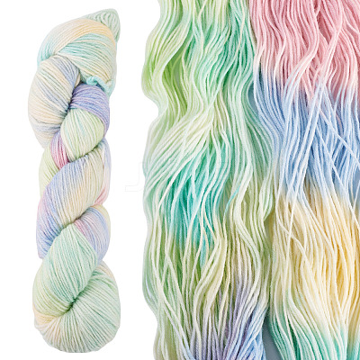1 Skein Gradient Segment Dyed 80% Wool 20% Acrylic Blended Yarn OCOR-TA0003-02D-1