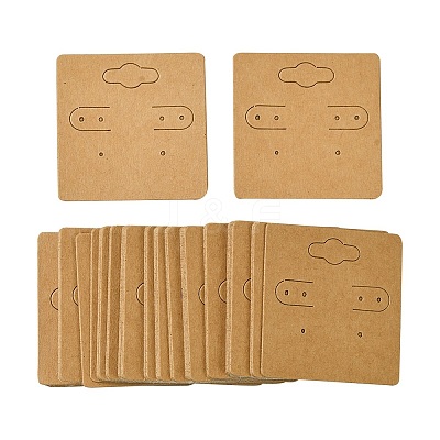 Kraft Paper Earring Display Cards with Hanging Hole EDIS-YW0001-04-1