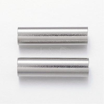 Tarnish Resistant 304 Stainless Steel Tube Beads STAS-P128-10-1